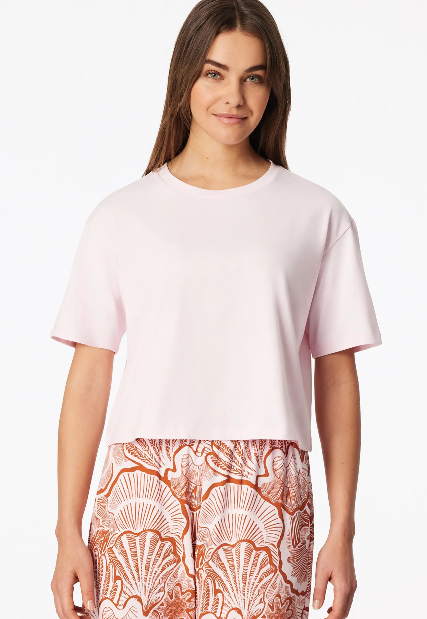 Shirt kurzarm Heavy Single Jersey rosé - Mix+Relax