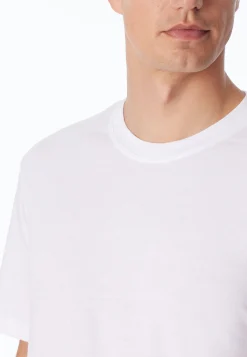 Shirt kurzarm Jersey 2er-Pack rundhals weiß - American T-Shirt