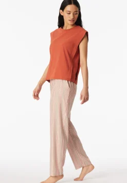 Shirt kurzarm Leinen terracotta - Mix+Relax