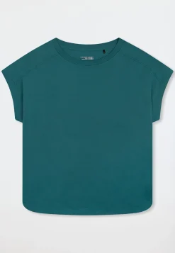 Shirt kurzarm merzerisierter Interlock grün - Mix+Relax