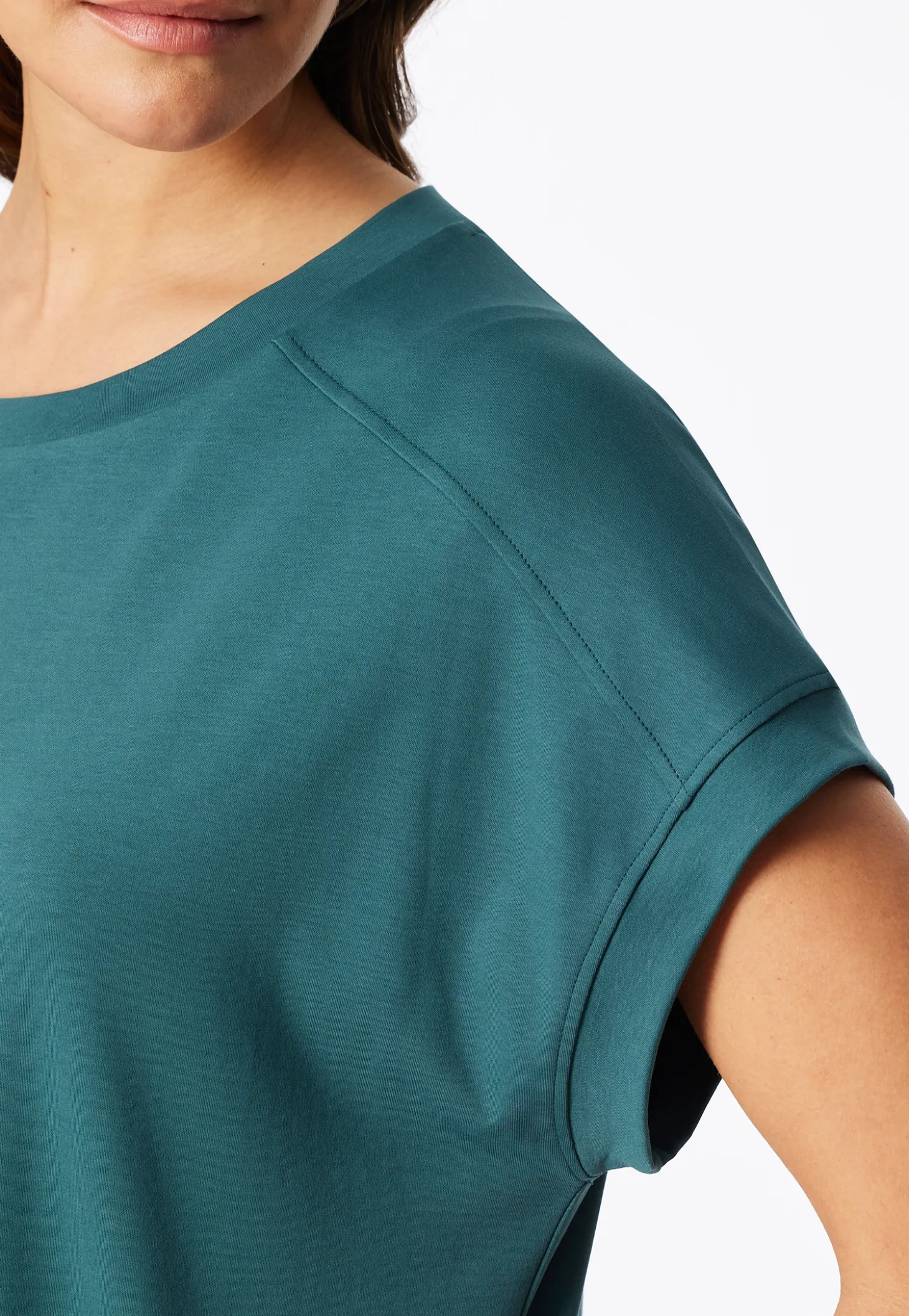 Shirt kurzarm merzerisierter Interlock grün - Mix+Relax