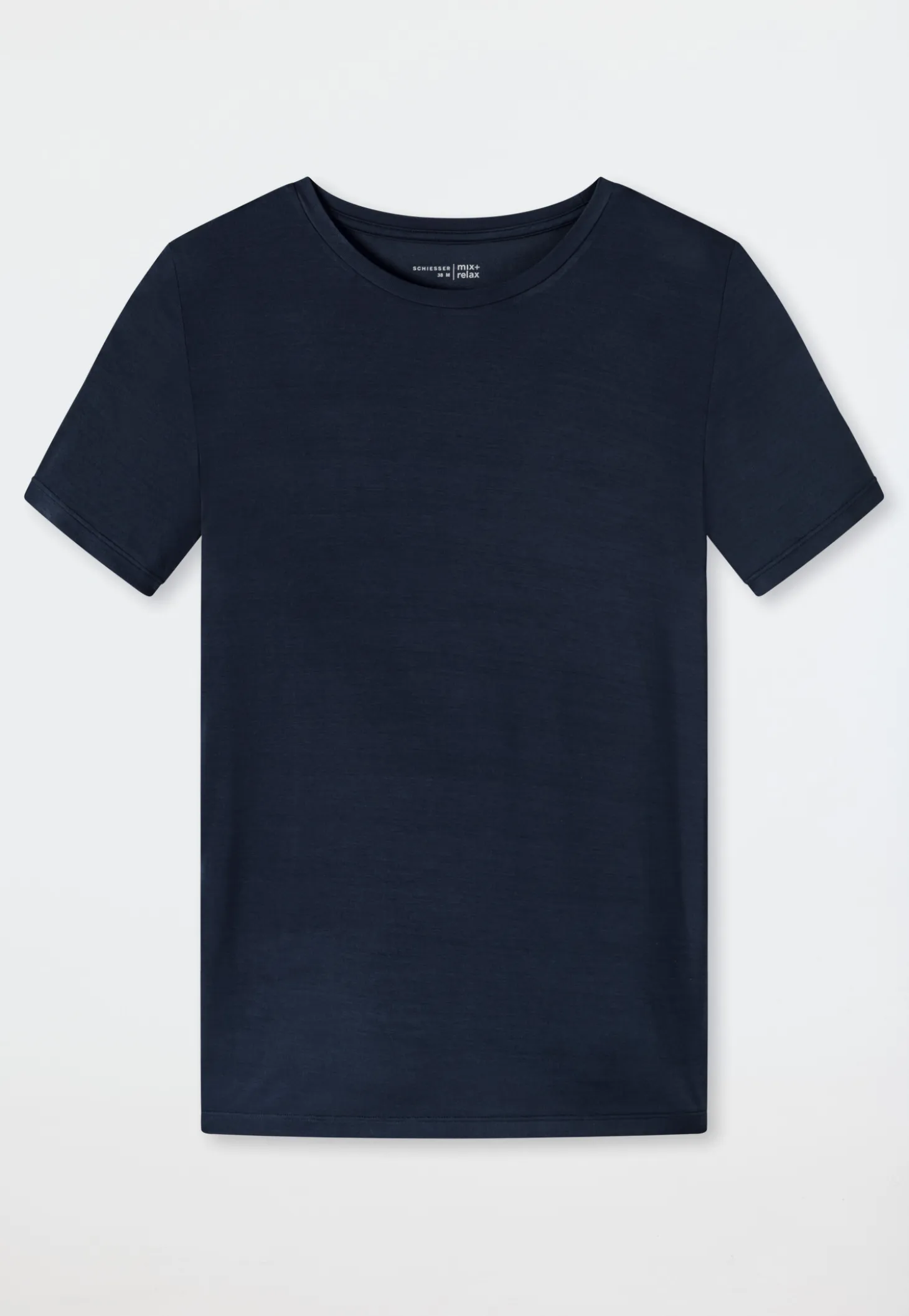 Shirt kurzarm Modal blau - Mix+Relax