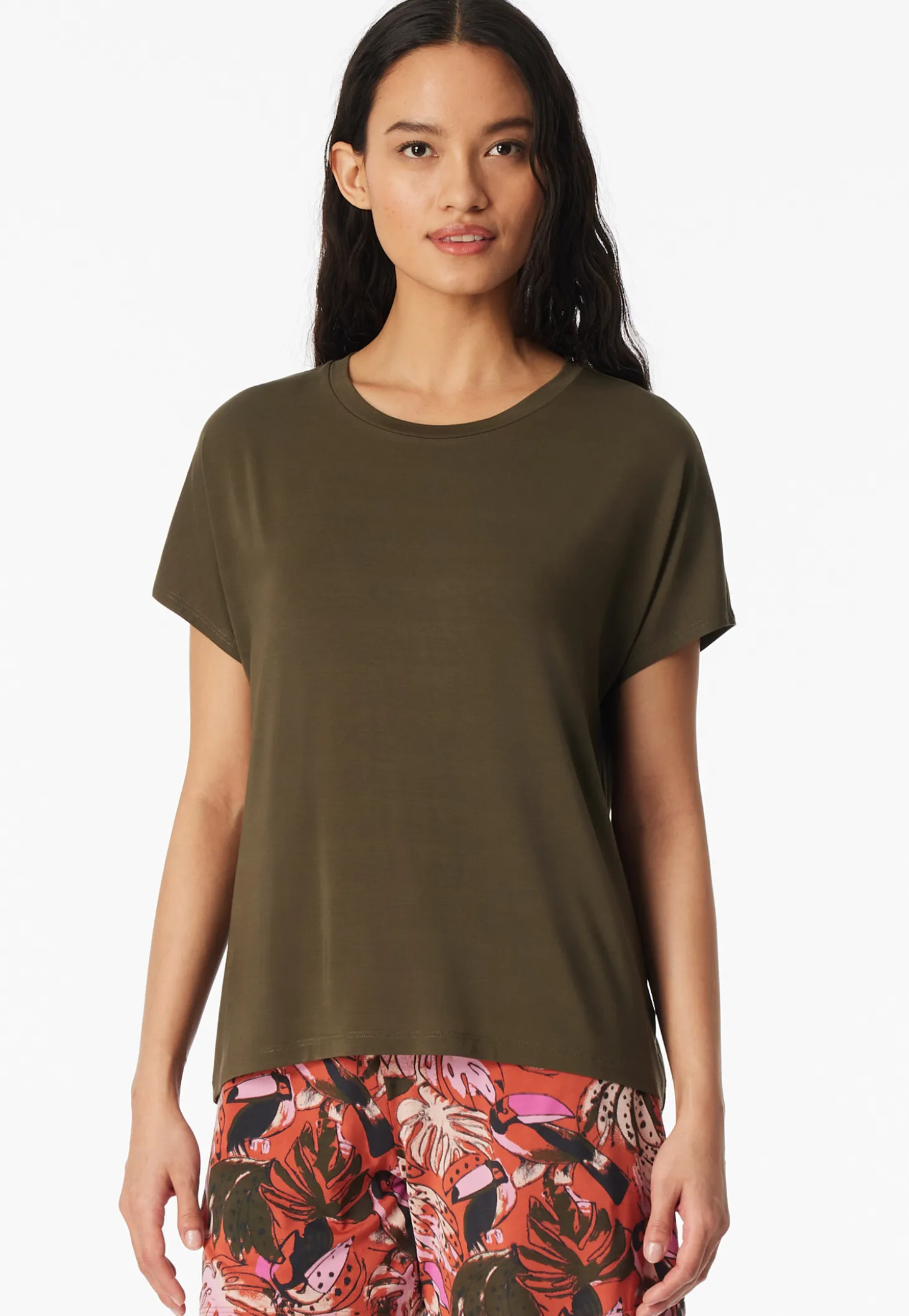 Shirt kurzarm oliv - Mix+Relax