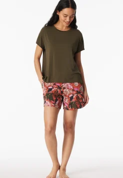 Shirt kurzarm oliv - Mix+Relax