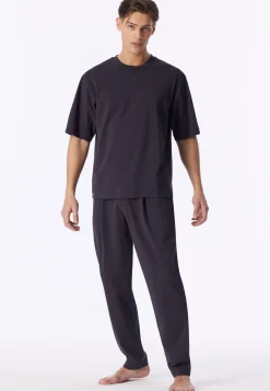 Shirt kurzarm Oversized graphit - Mix+Relax