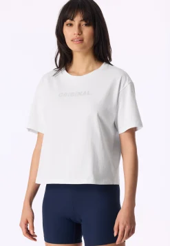 Shirt kurzarm schwerer Single Jersey weiß - Mix+Relax