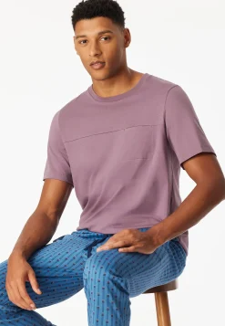 Shirt kurzarm Sweat-Qualität lila - Mix+Relax