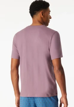 Shirt kurzarm Sweat-Qualität lila - Mix+Relax
