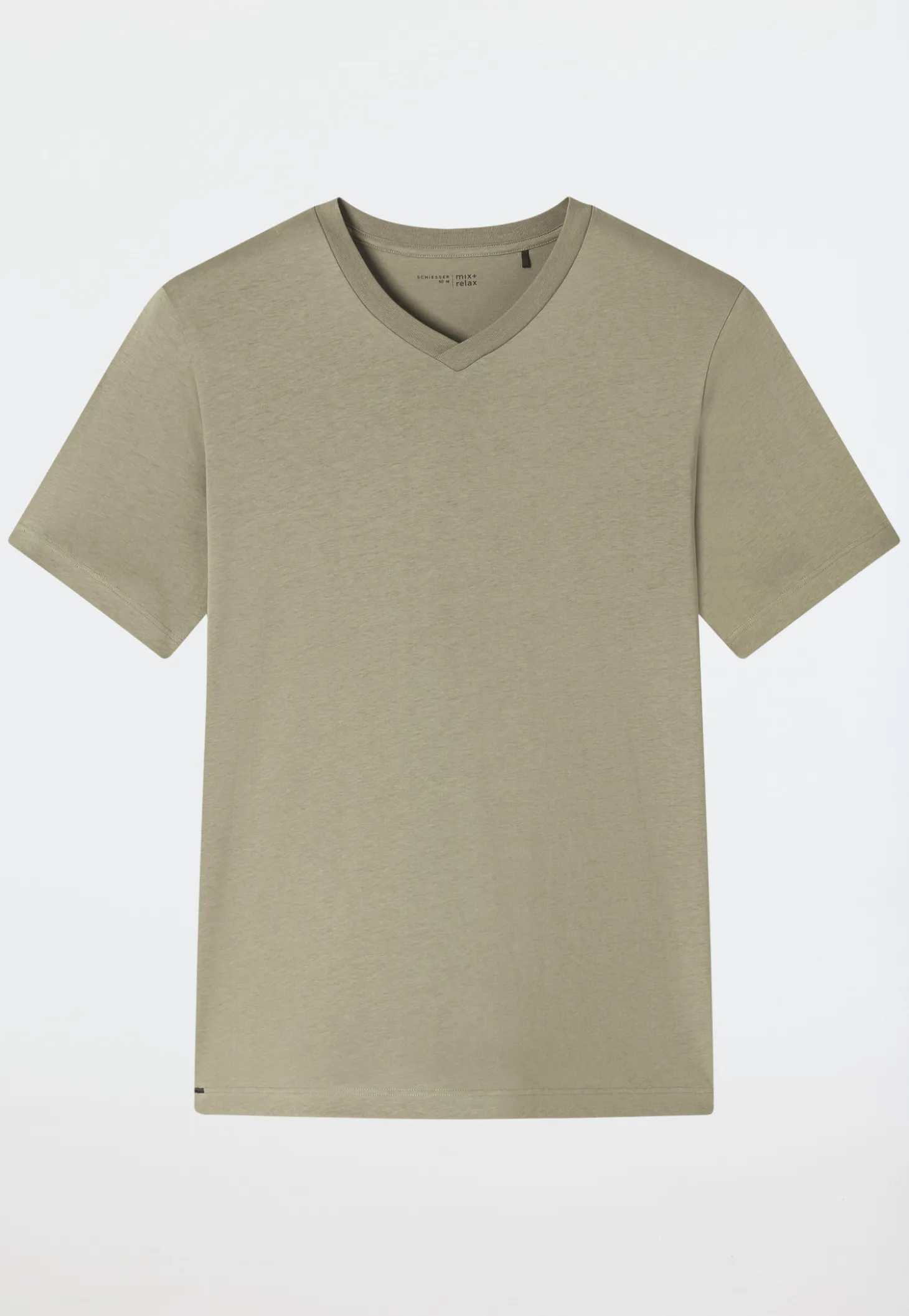 Shirt kurzarm V-Ausschnitt jade - Mix+Relax