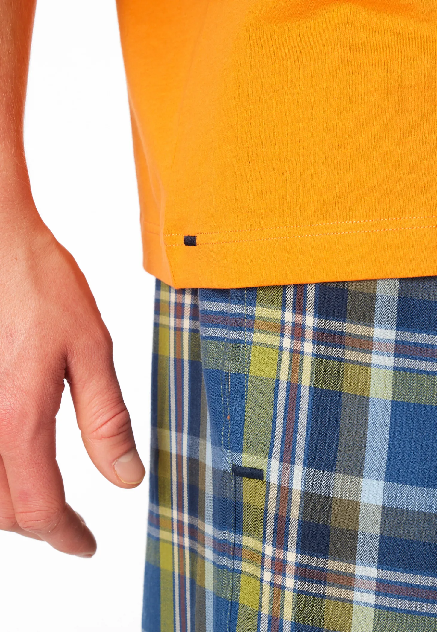 Shirt kurzarm V-Ausschnitt orange - Mix+Relax