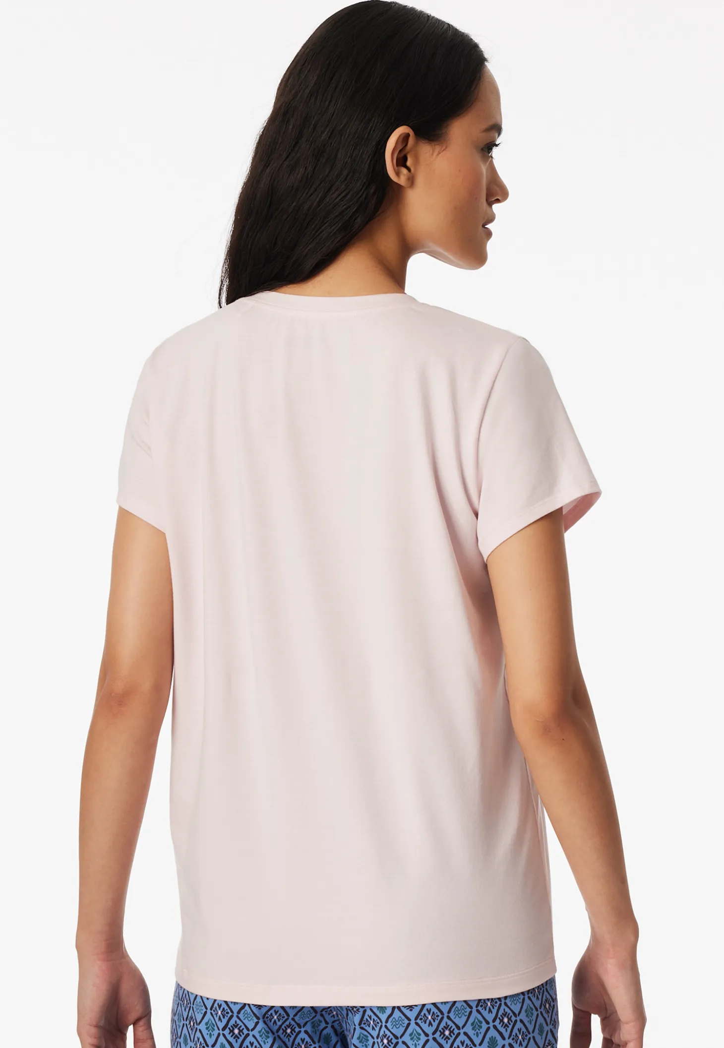 Shirt kurzarm V-Ausschnitt rosé - Mix+Relax