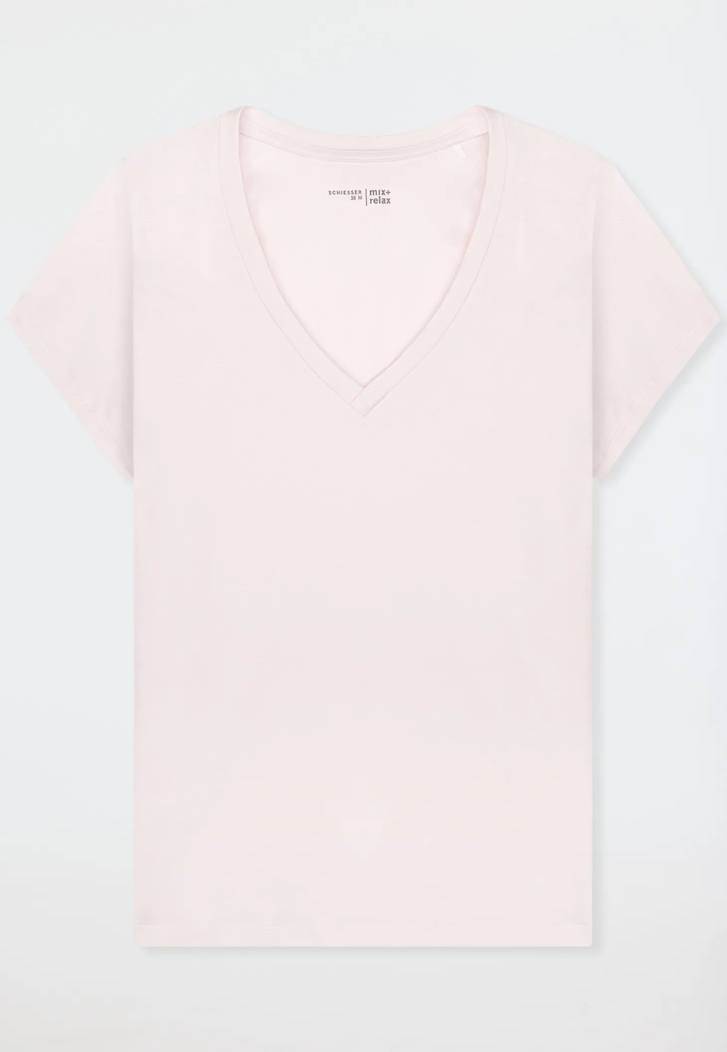 Shirt kurzarm V-Ausschnitt rosé - Mix+Relax