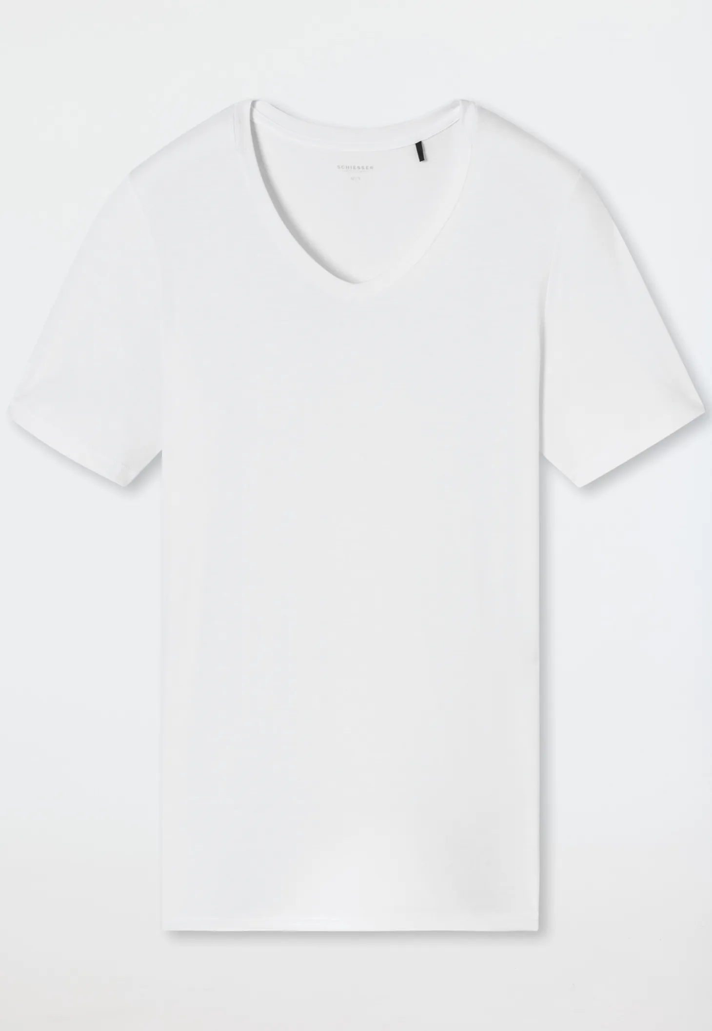 Shirt kurzarm V-Ausschnitt weiß - Premium Modal