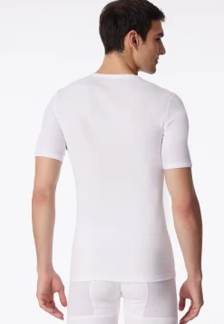 Shirt kurzarm weiß - Essentials Feinripp