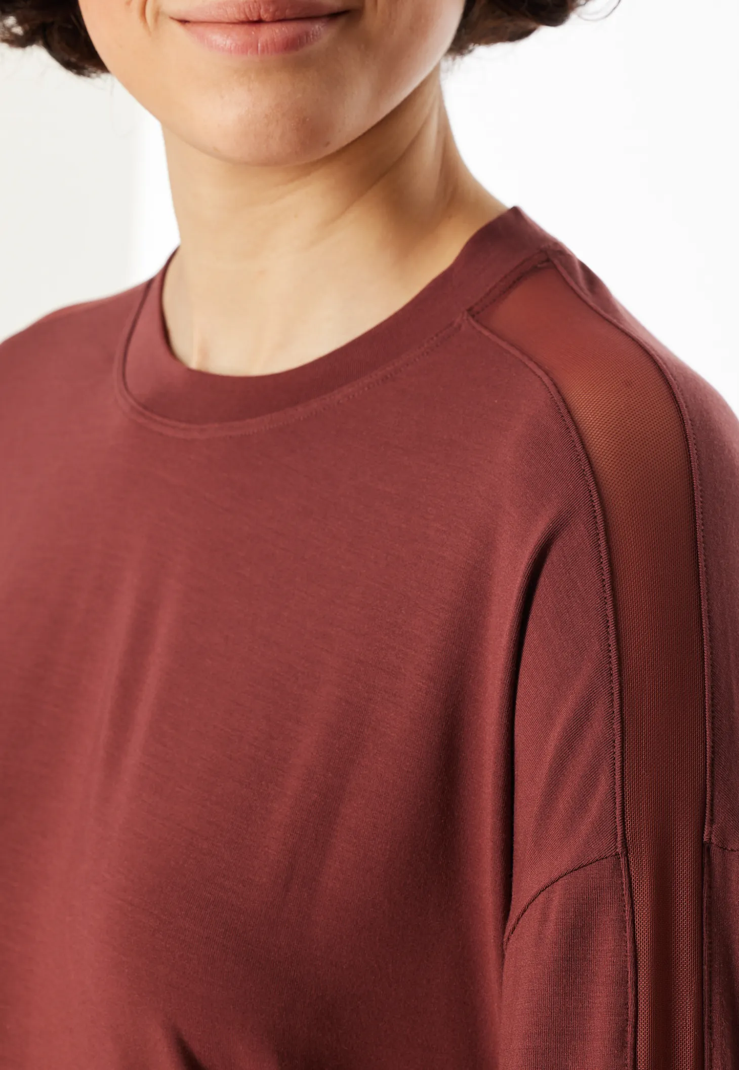 Shirt langarm burgund - Mix+Relax