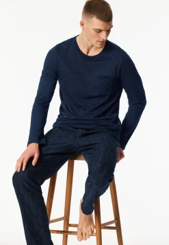 Shirt langarm dunkelblau - Mix+Relax