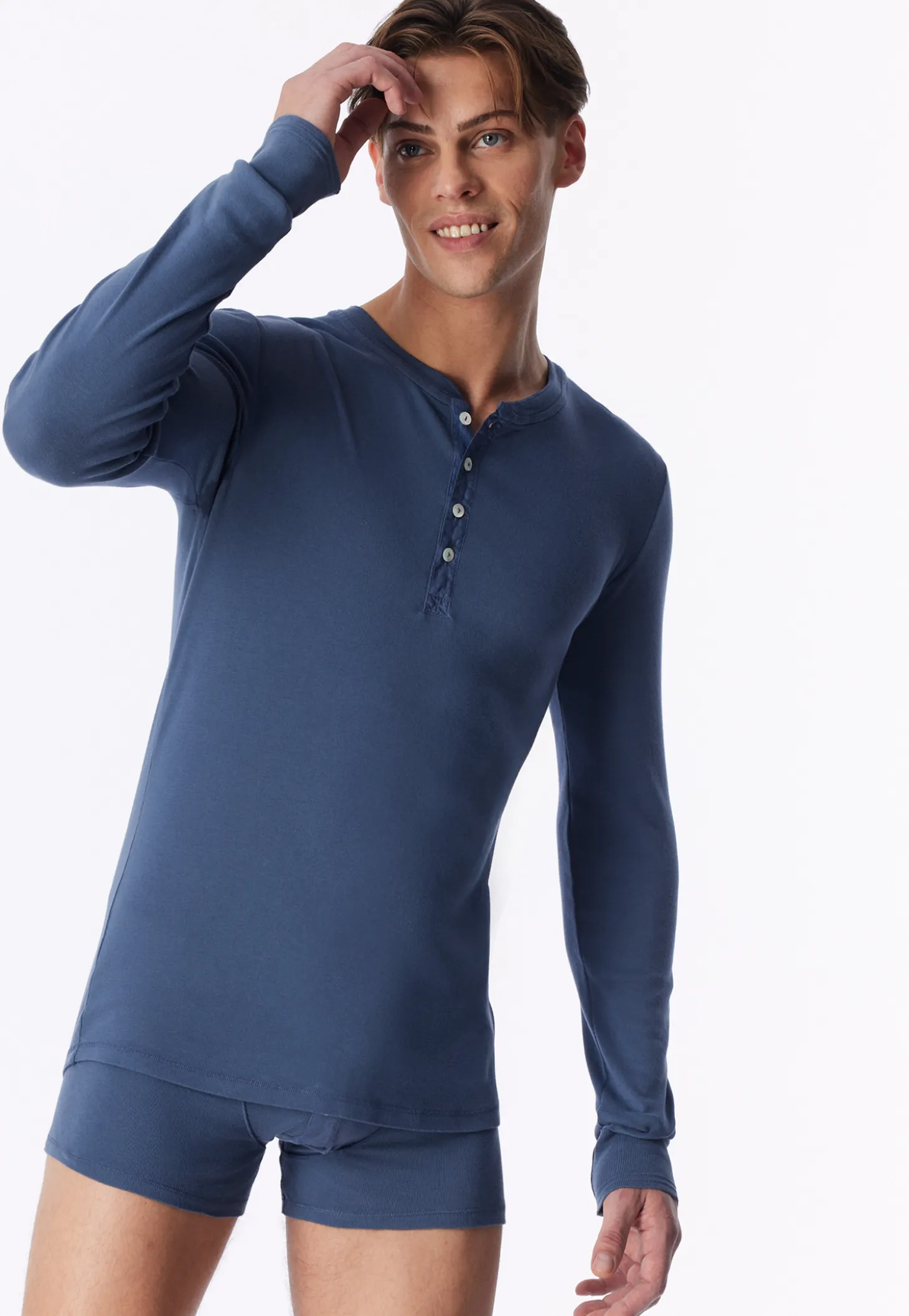 Shirt langarm faded denim - Revival Karl-Heinz