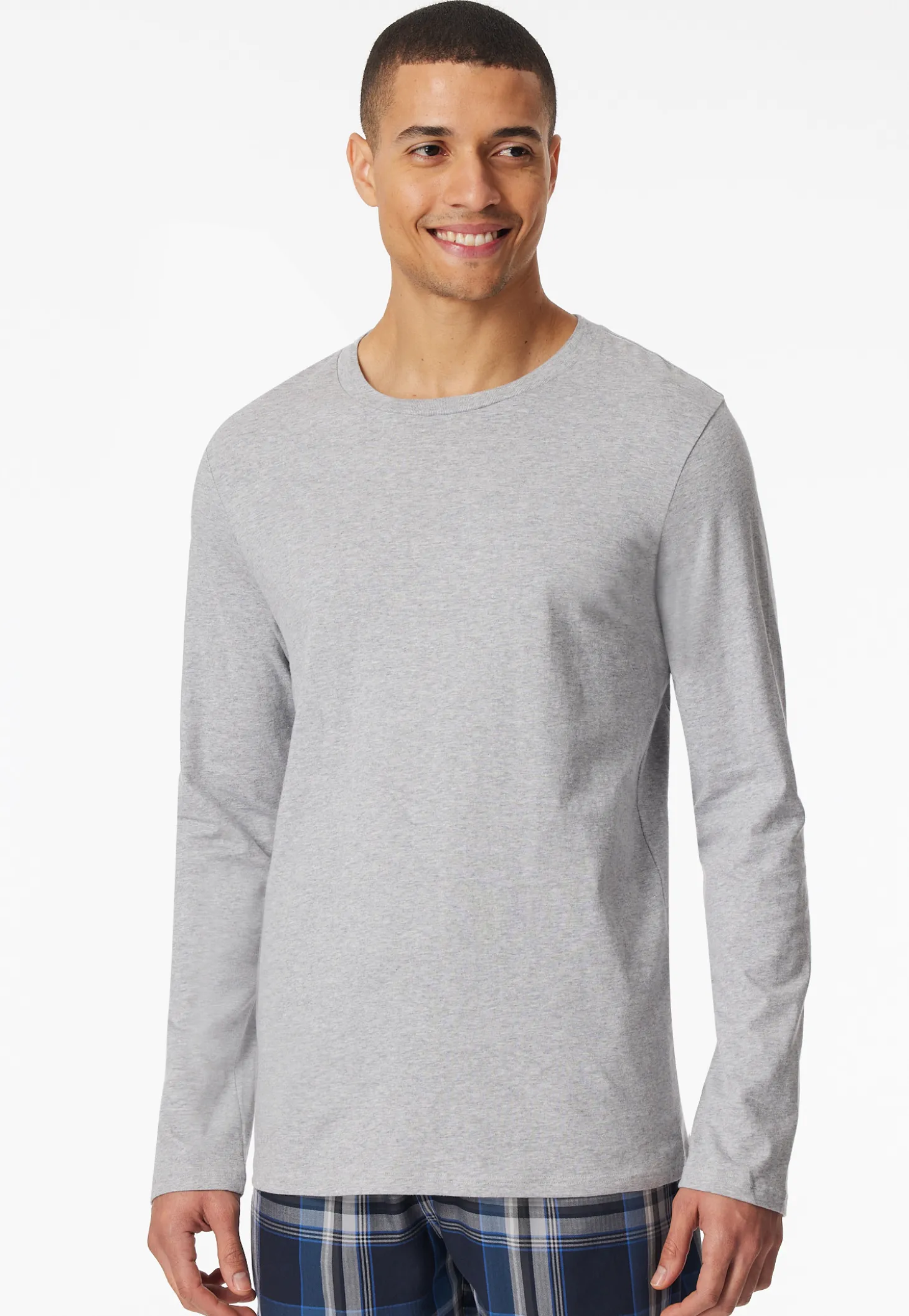 Shirt langarm grau-meliert - Mix+Relax