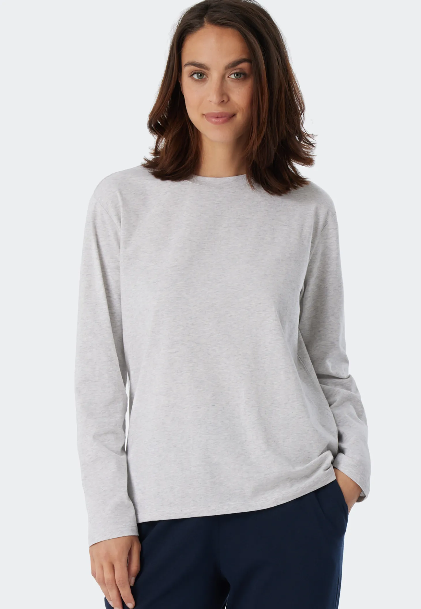 Shirt langarm grau meliert - Mix+Relax