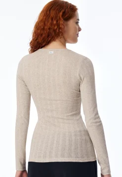 Shirt langarm grau meliert - Revival Agathe