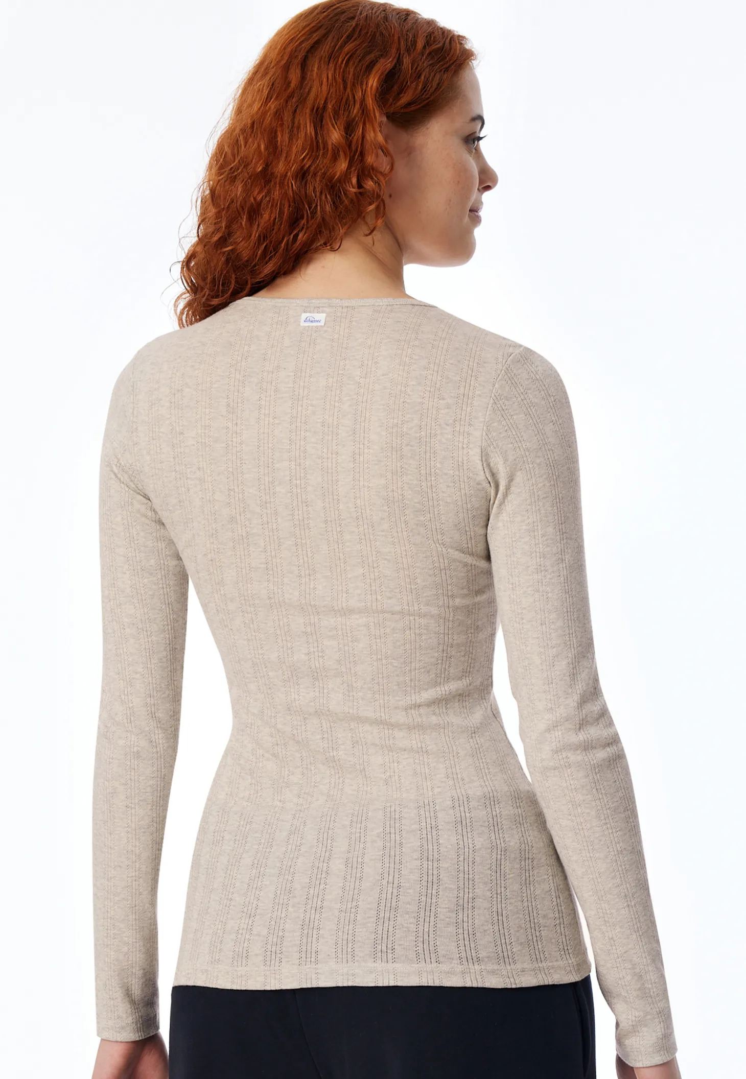 Shirt langarm grau meliert - Revival Agathe