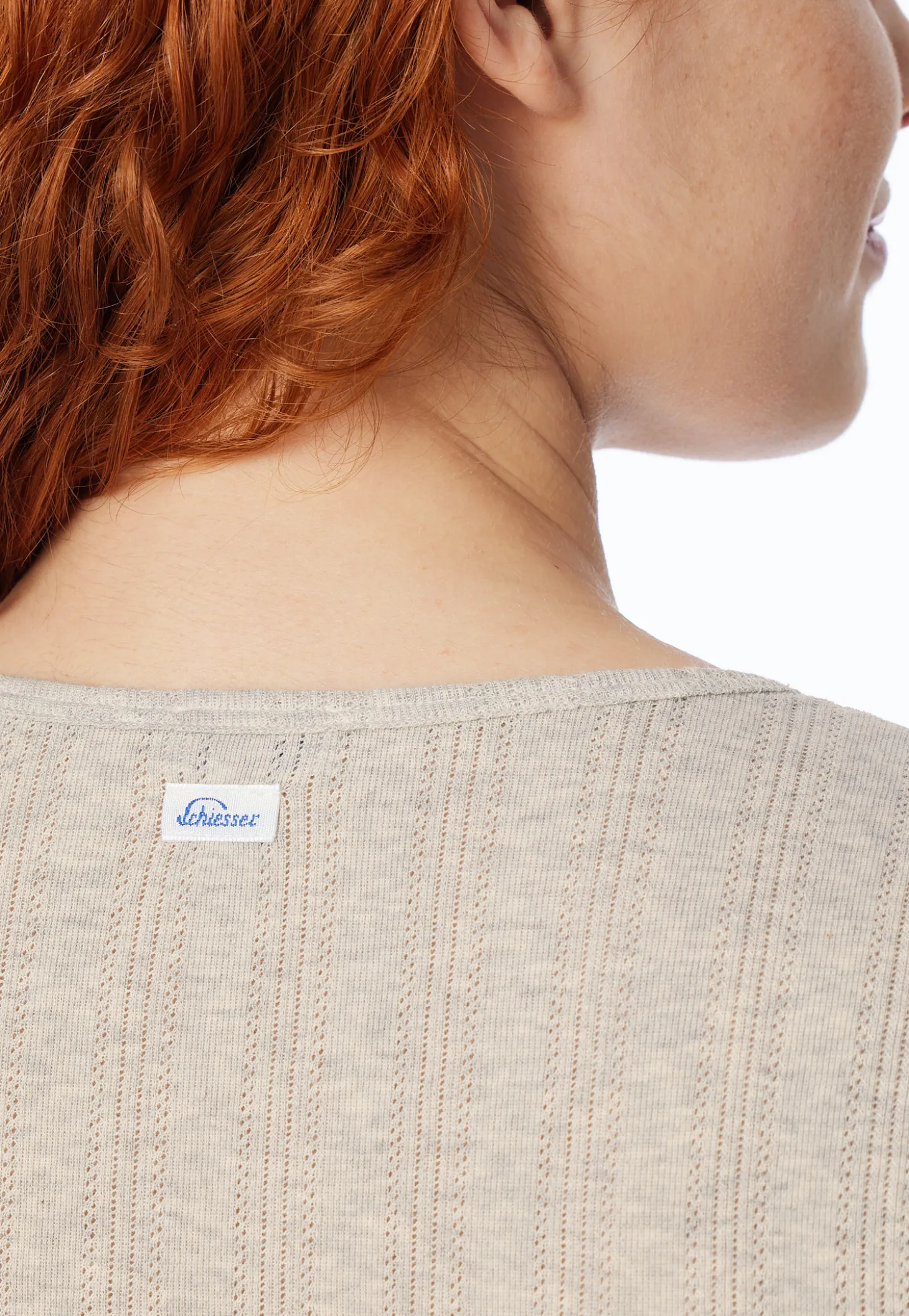 Shirt langarm grau meliert - Revival Agathe