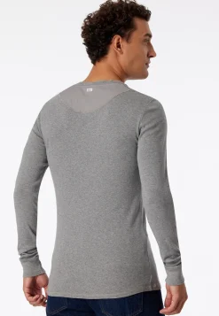 Shirt langarm grau meliert - Revival Karl-Heinz