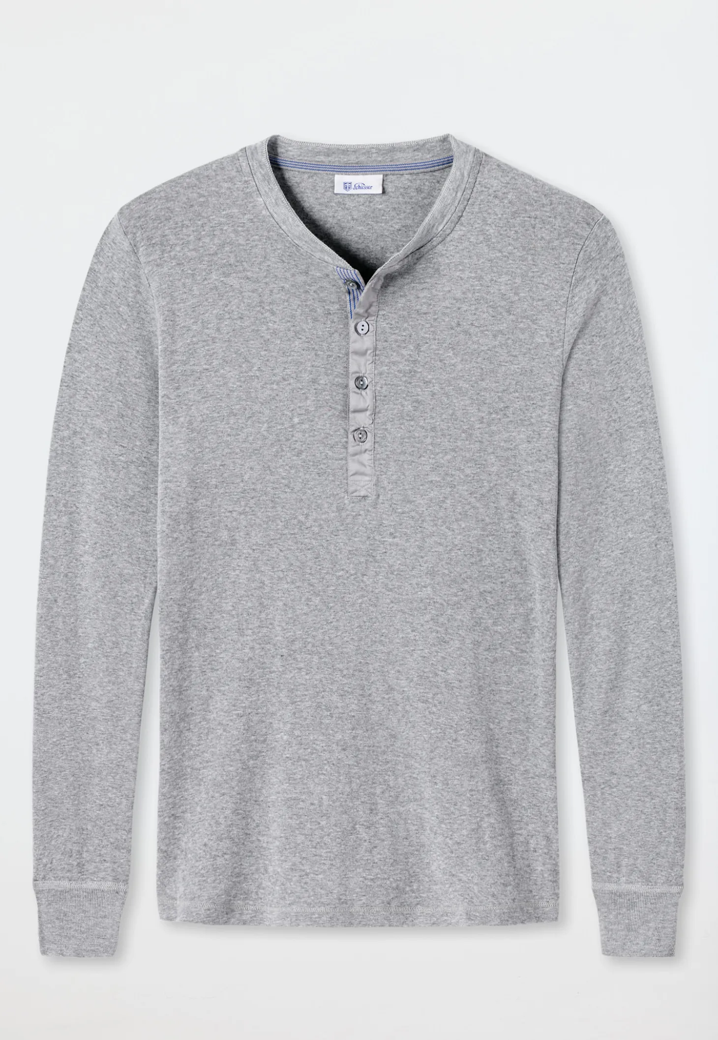 Shirt langarm grau meliert - Revival Karl-Heinz