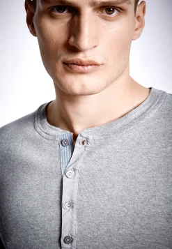 Shirt langarm grau meliert - Revival Karl-Heinz
