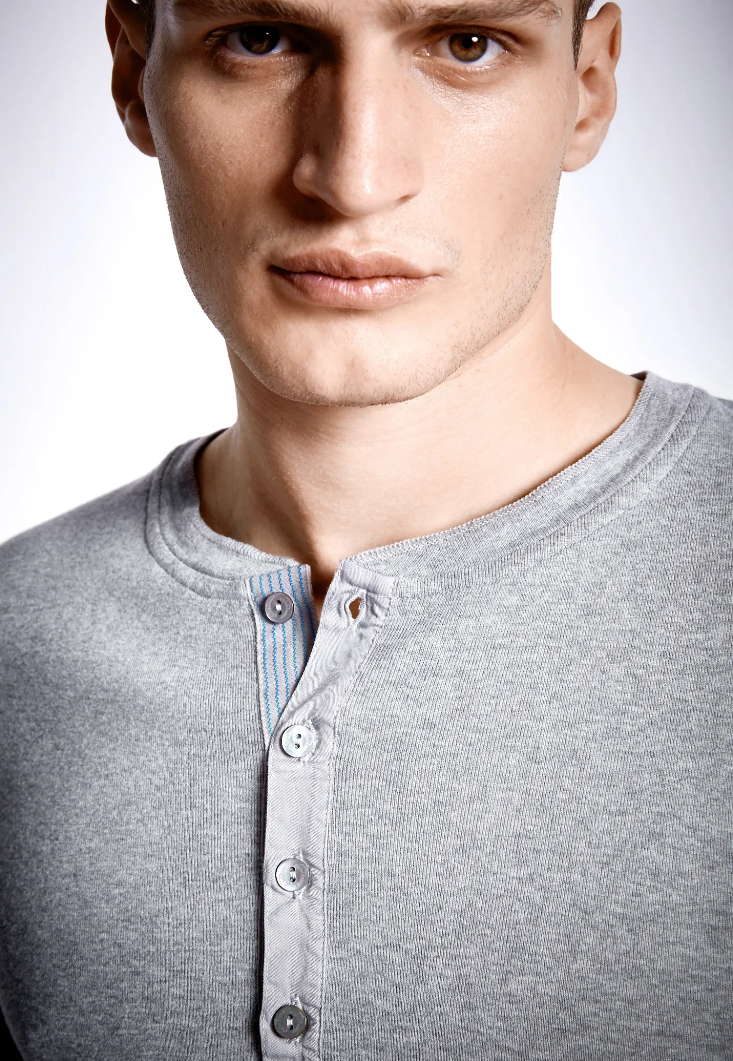 Shirt langarm grau meliert - Revival Karl-Heinz