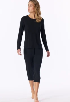 Shirt langarm schwarz - Mix+Relax