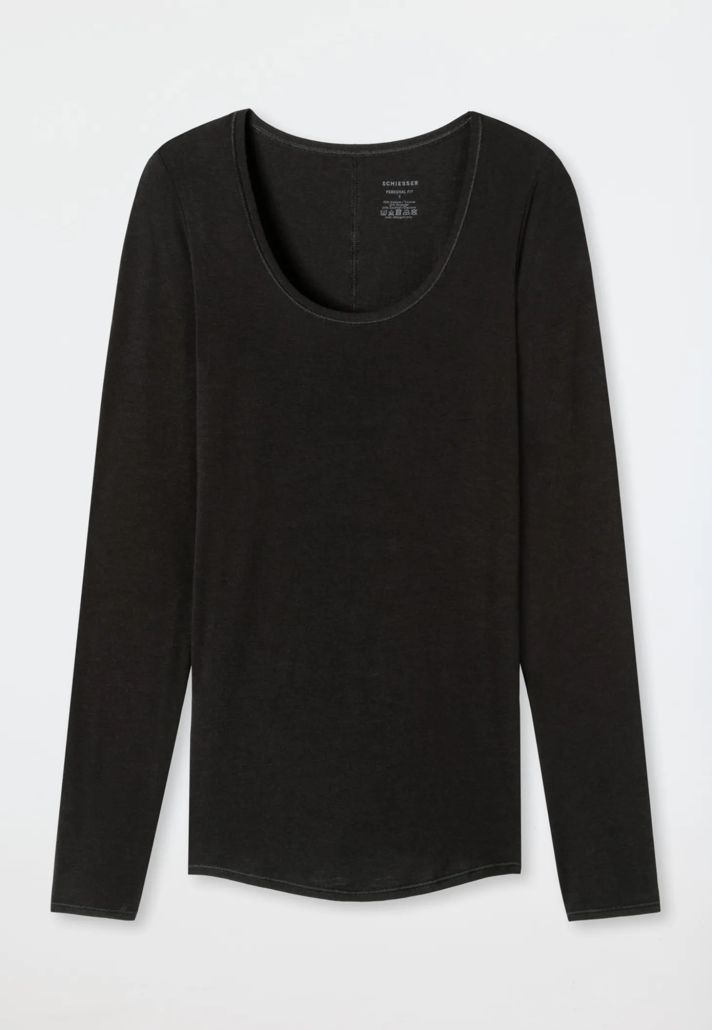 Shirt langarm schwarz - Personal Fit