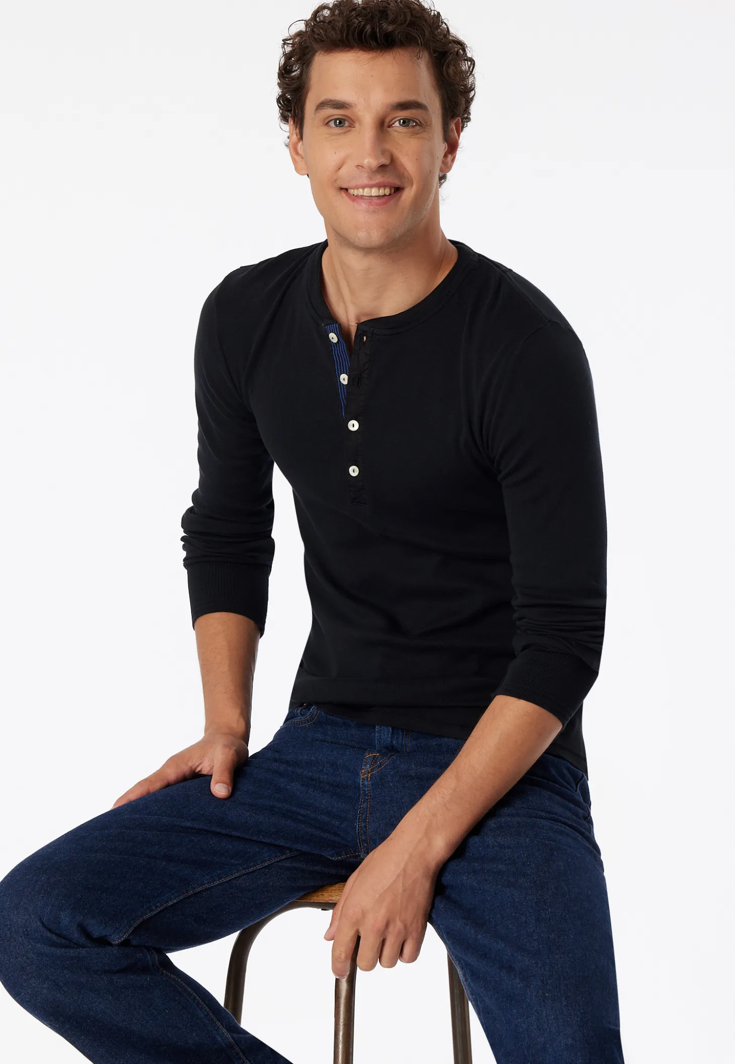 Shirt langarm schwarz - Revival Karl-Heinz