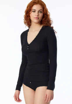 Shirt langarm schwarz - Revival Agathe