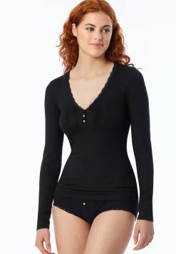 Shirt langarm schwarz - Revival Agathe