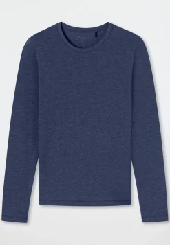 Shirt langarm unisex dunkelblau - Active