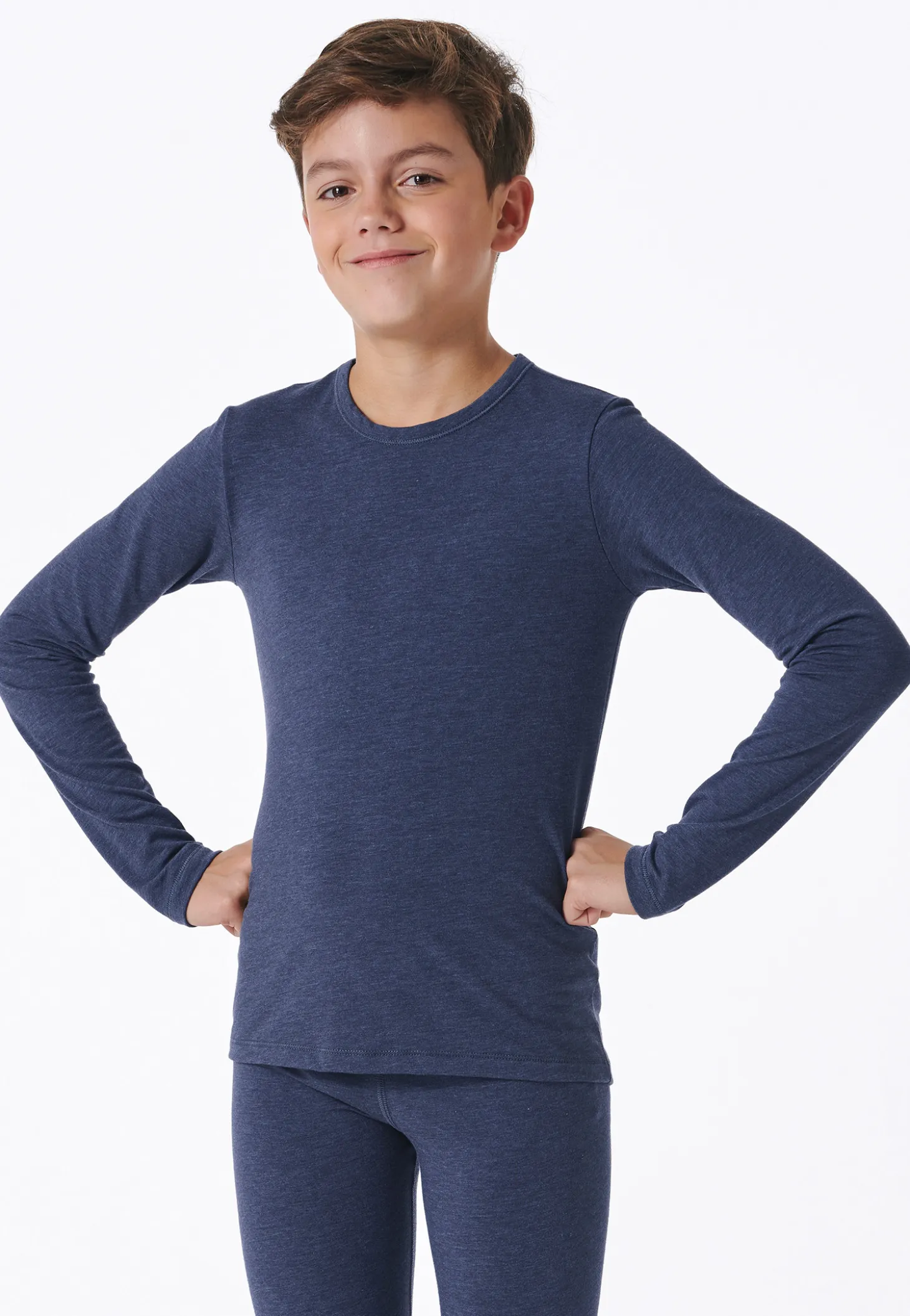 Shirt langarm unisex dunkelblau - Active