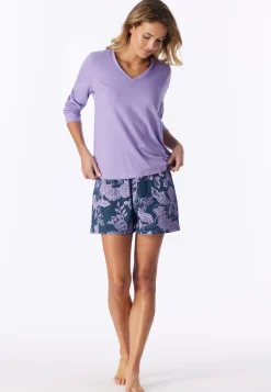 Shirt langarm V-Ausschnitt zartlila - Mix+Relax