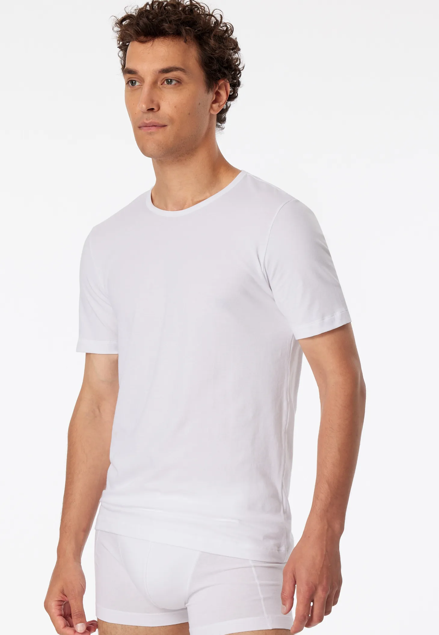 Shirts kurzarm 2er-Pack Rundhals weiß – 95/5
