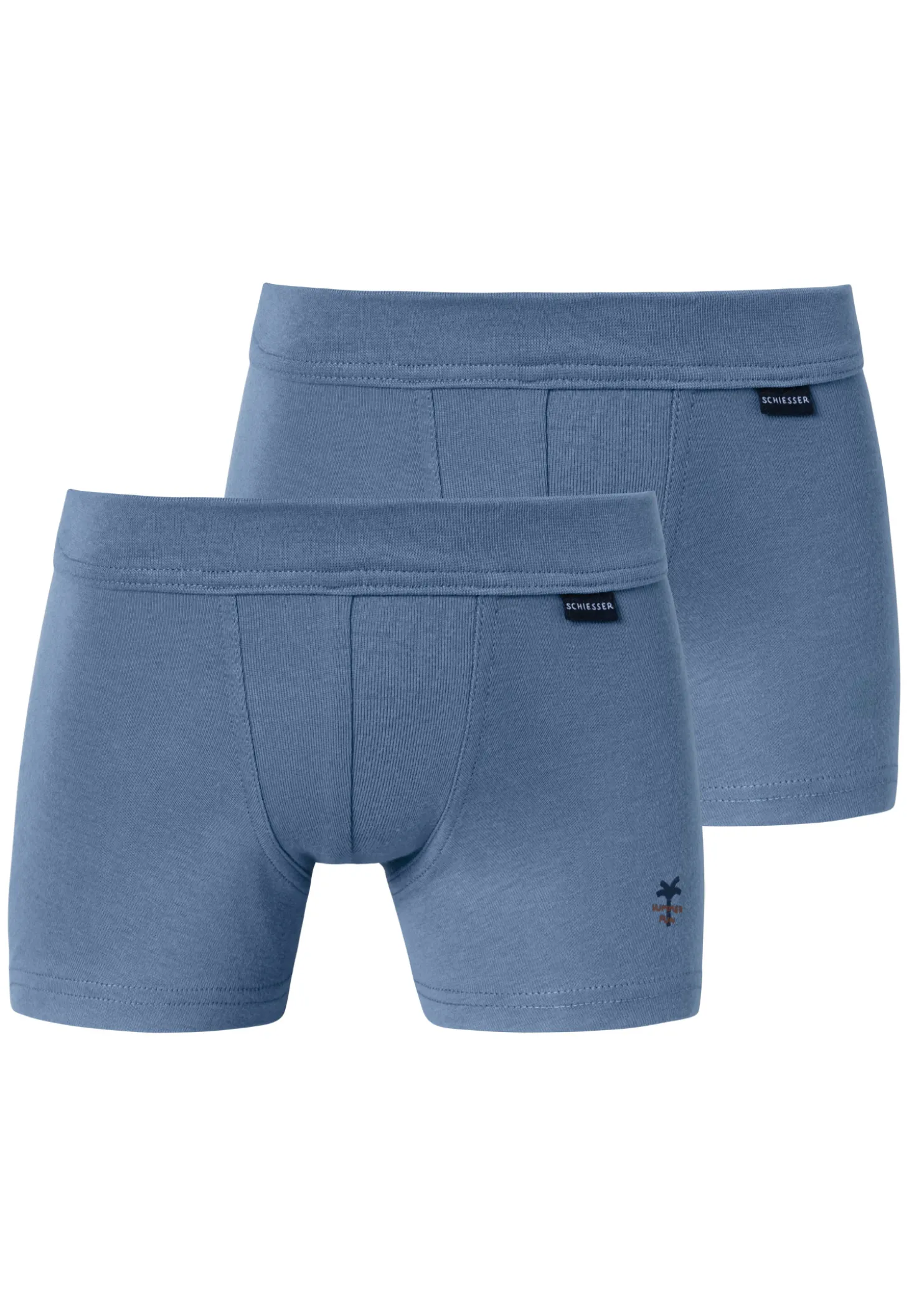 Shorts 2er-Pack jeansblau - Fine Rib