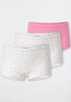 Shorts 3er-Pack Punkte weiß/rosa - 95/5