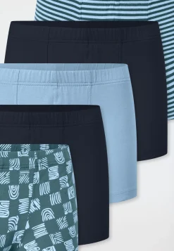 Shorts 5er-Pack Ringel Karos mehrfarbig - 95/5