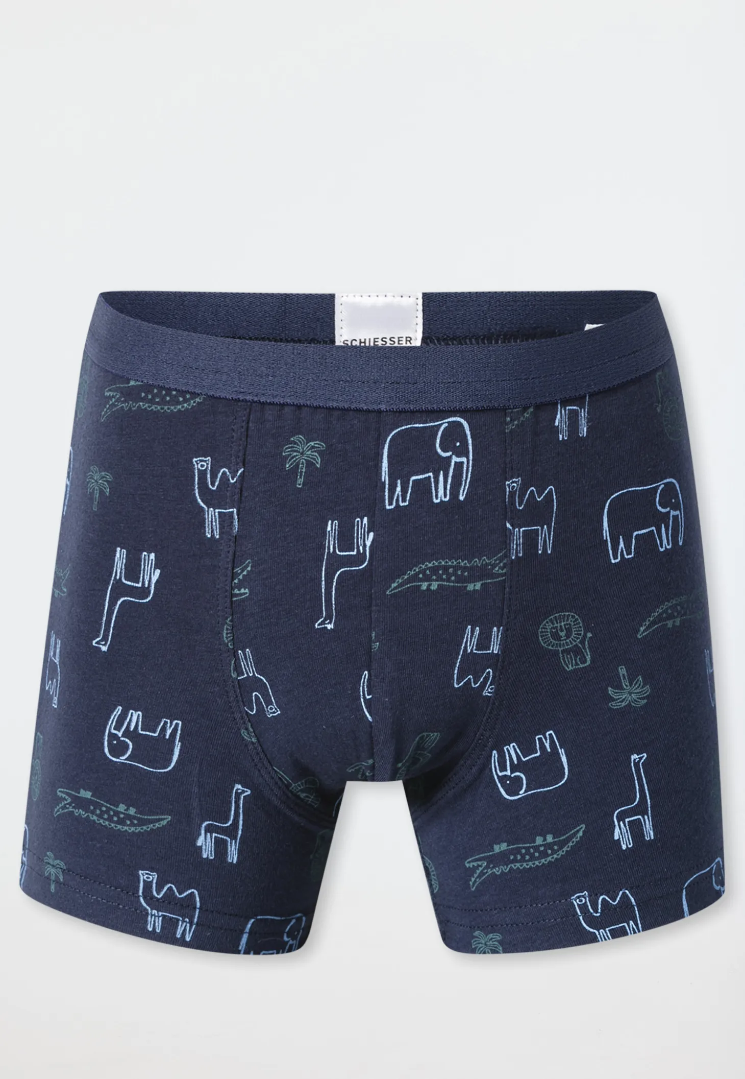 Shorts 7er-Pack Ringel Safari-Tiere mehrfarbig - 95/5