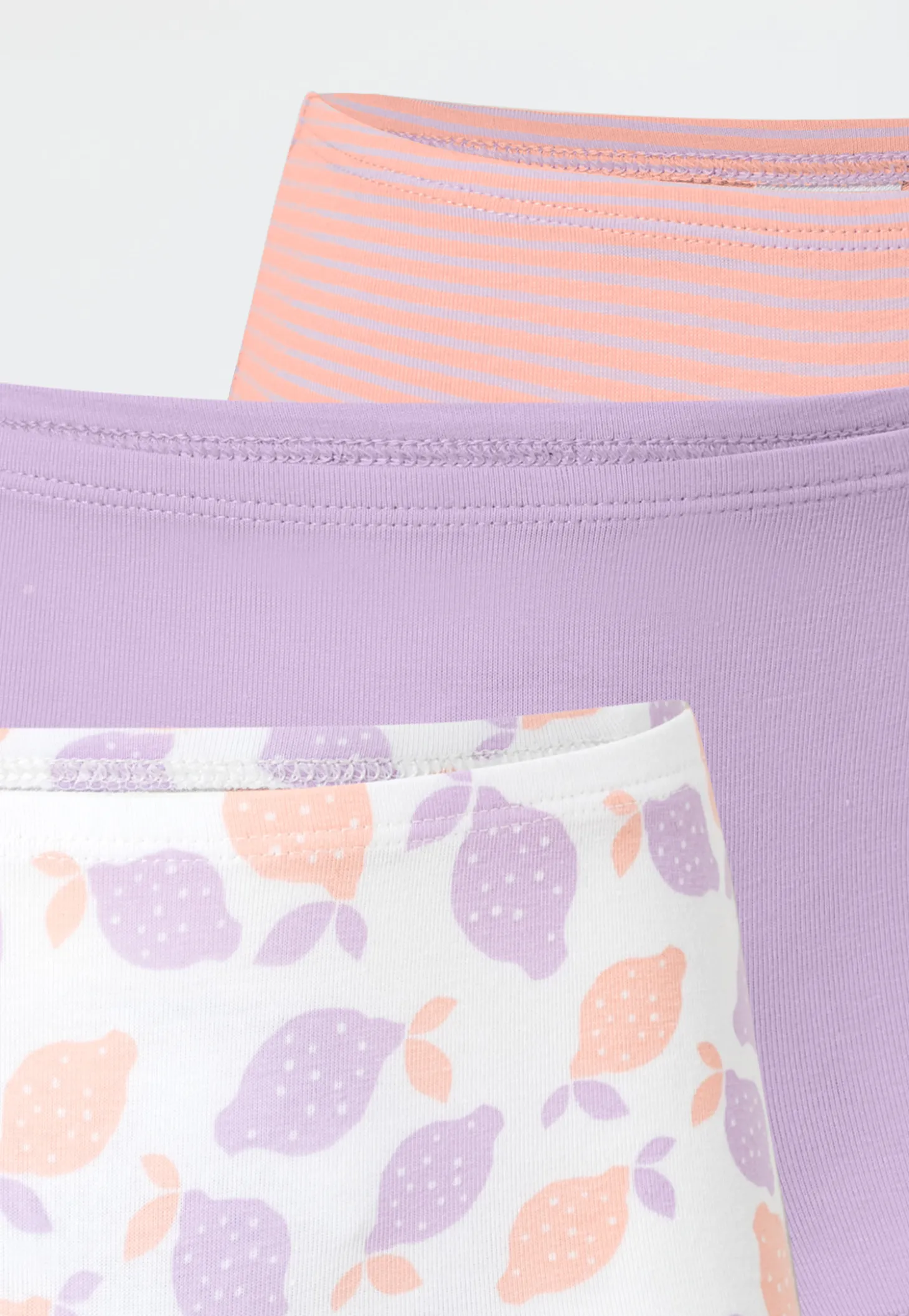 Shorts 3er-Pack Ringel Zitronen mehrfarbig - 95/5