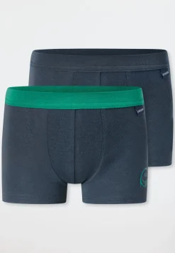 Shorts 2er-Pack Smiley dunkelblau - Fine Rib