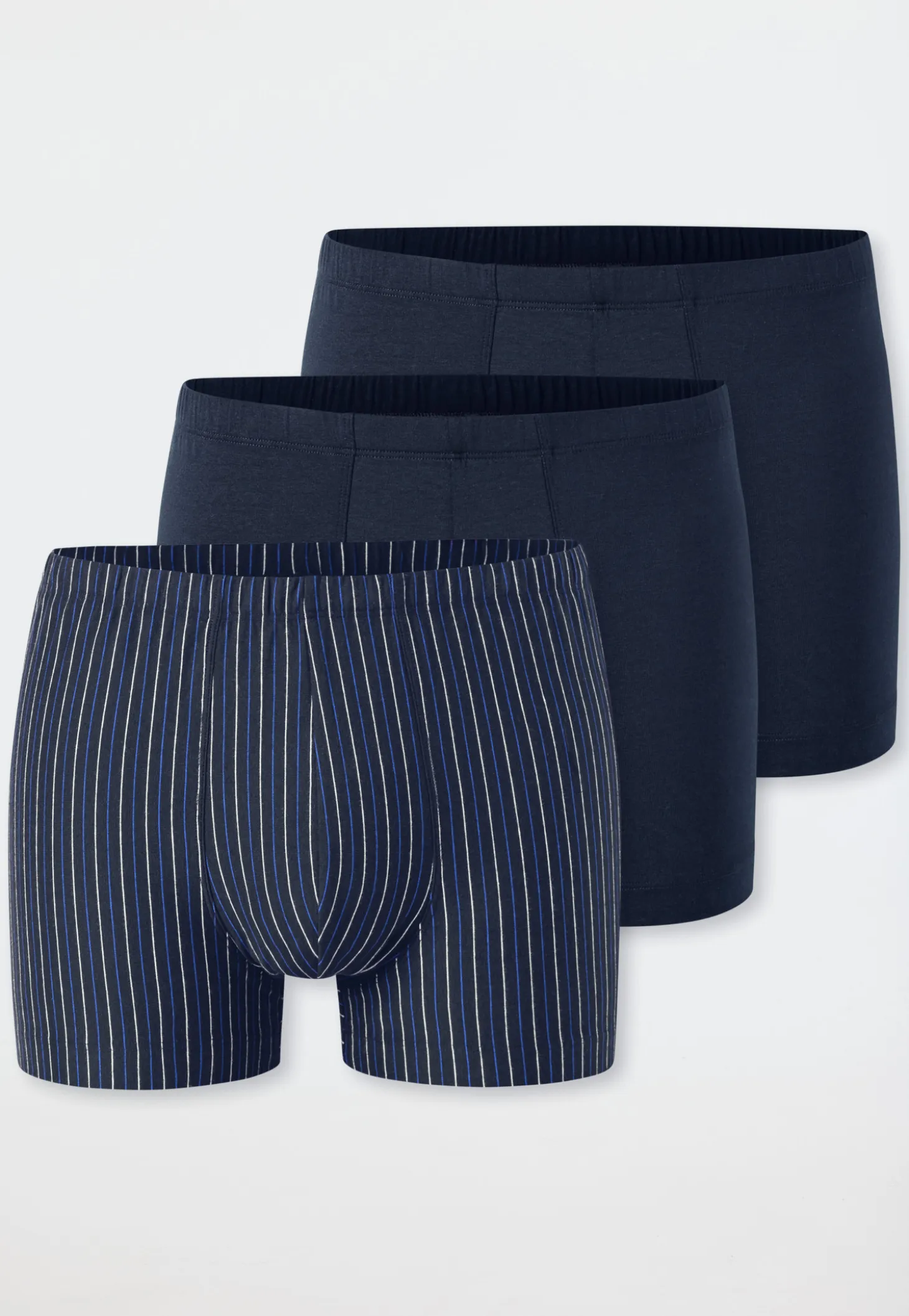 Shorts 3er-Pack uni/geringelt mehrfarbig - 95/5