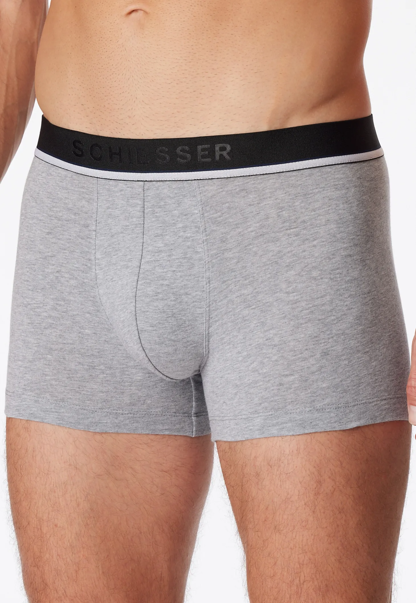 Shorts 3er-Pack Webgummibund schwarz/grau - 95/5