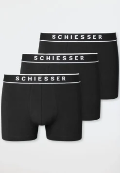 Shorts 3er-Pack Webgummibund schwarz - 95/5