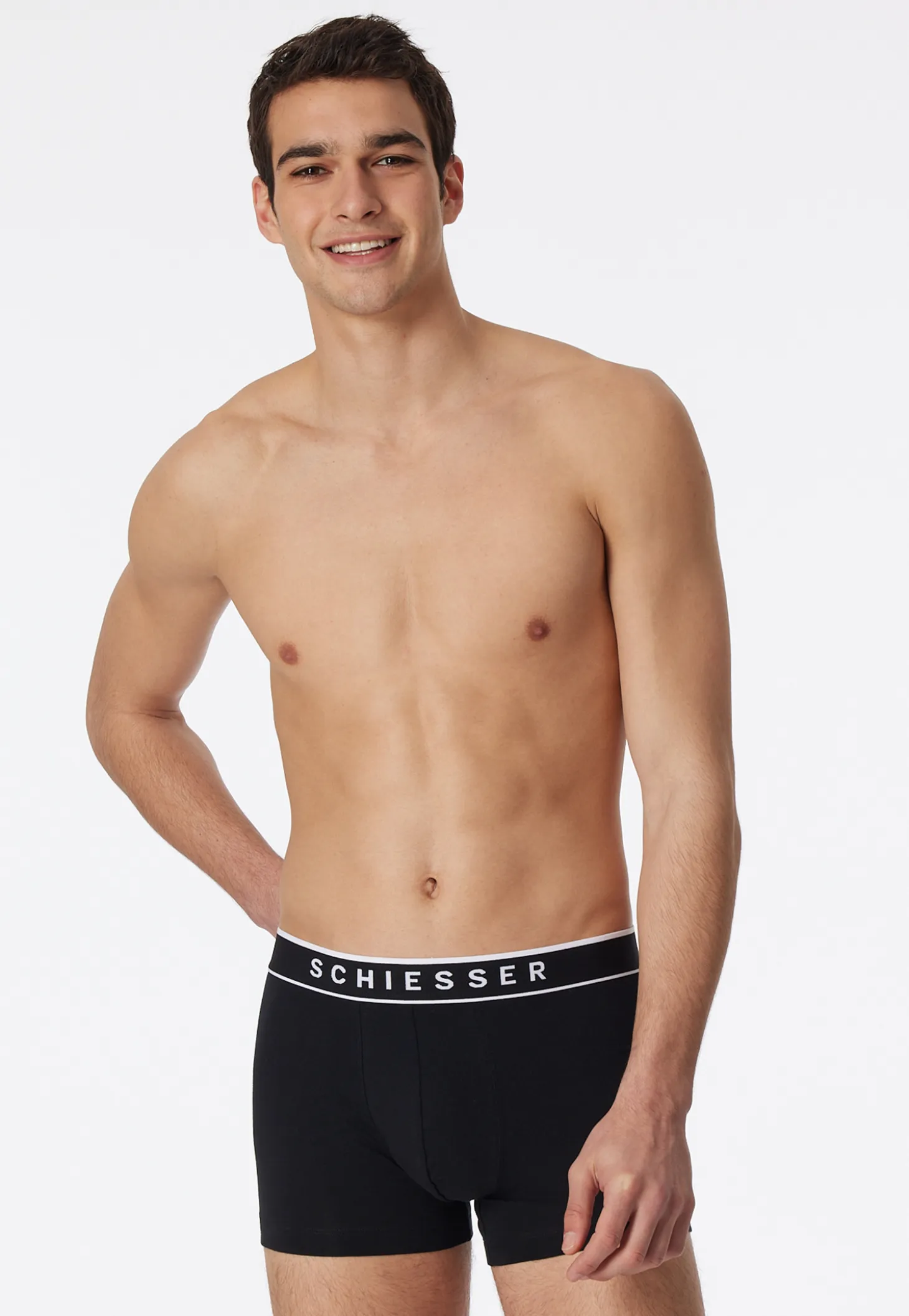 Shorts 3er-Pack Webgummibund schwarz - 95/5