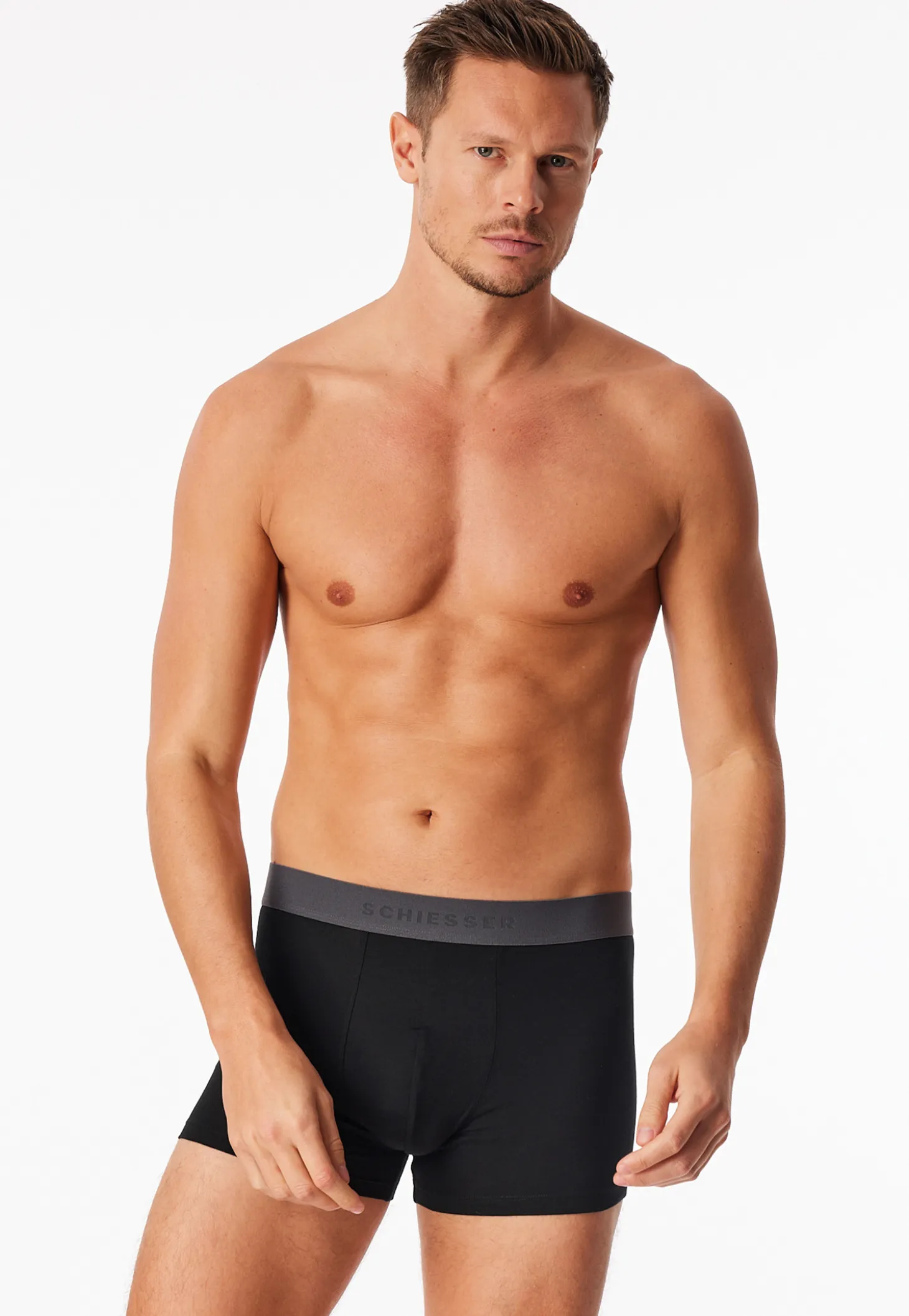 Shorts 3er-Pack Webgummibund schwarz - 95/5